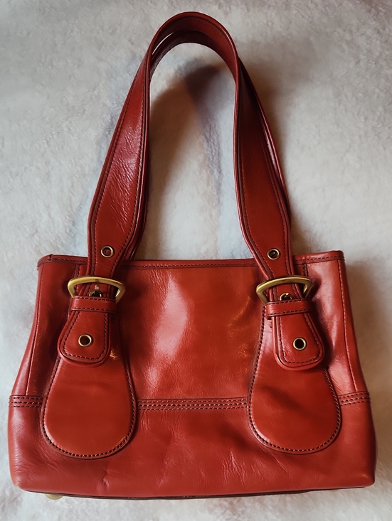 Maxx New York Handbags - Vintage MAXX NEW YORK, Red Glossy, Red Cow Leather Y2K, 90s , Hand Bag